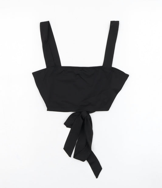 SheIn Womens Black  Polyester Cropped Tank Size XS Square Neck