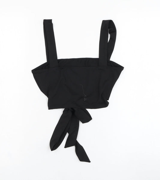 SheIn Womens Black  Polyester Cropped Tank Size XS Square Neck