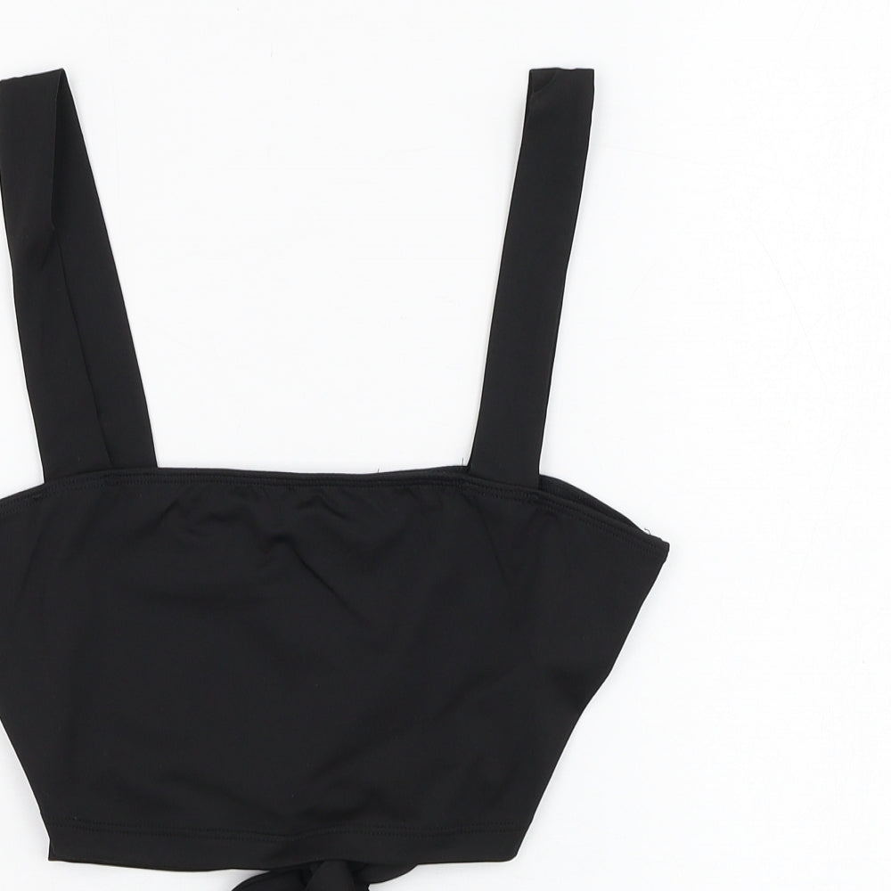 SheIn Womens Black  Polyester Cropped Tank Size XS Square Neck