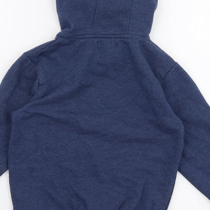 Jeff & Co Girls Blue  Cotton Pullover Hoodie Size 5-6 Years  Pullover - Game on