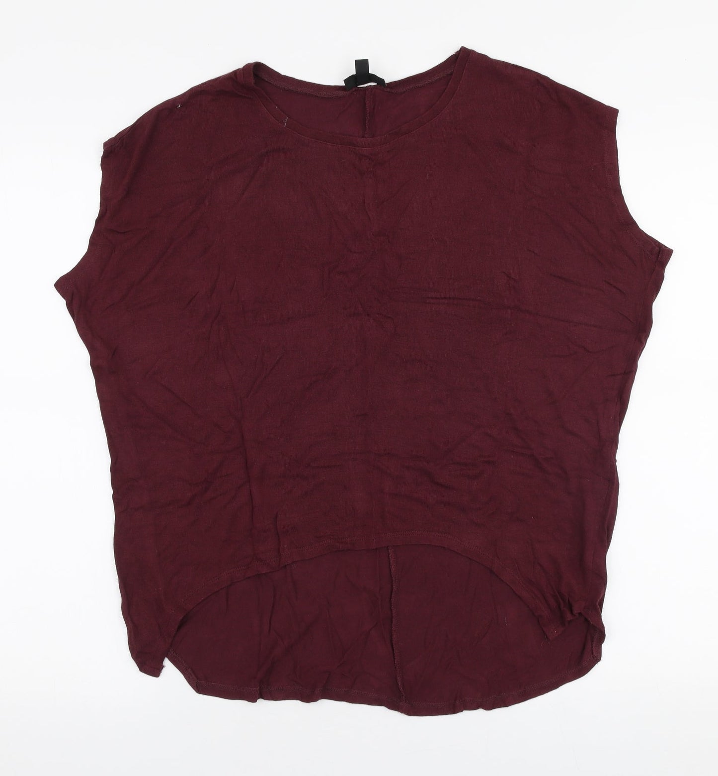 Womens UK Size 8 Topshop Purple Jersey T-Shirt