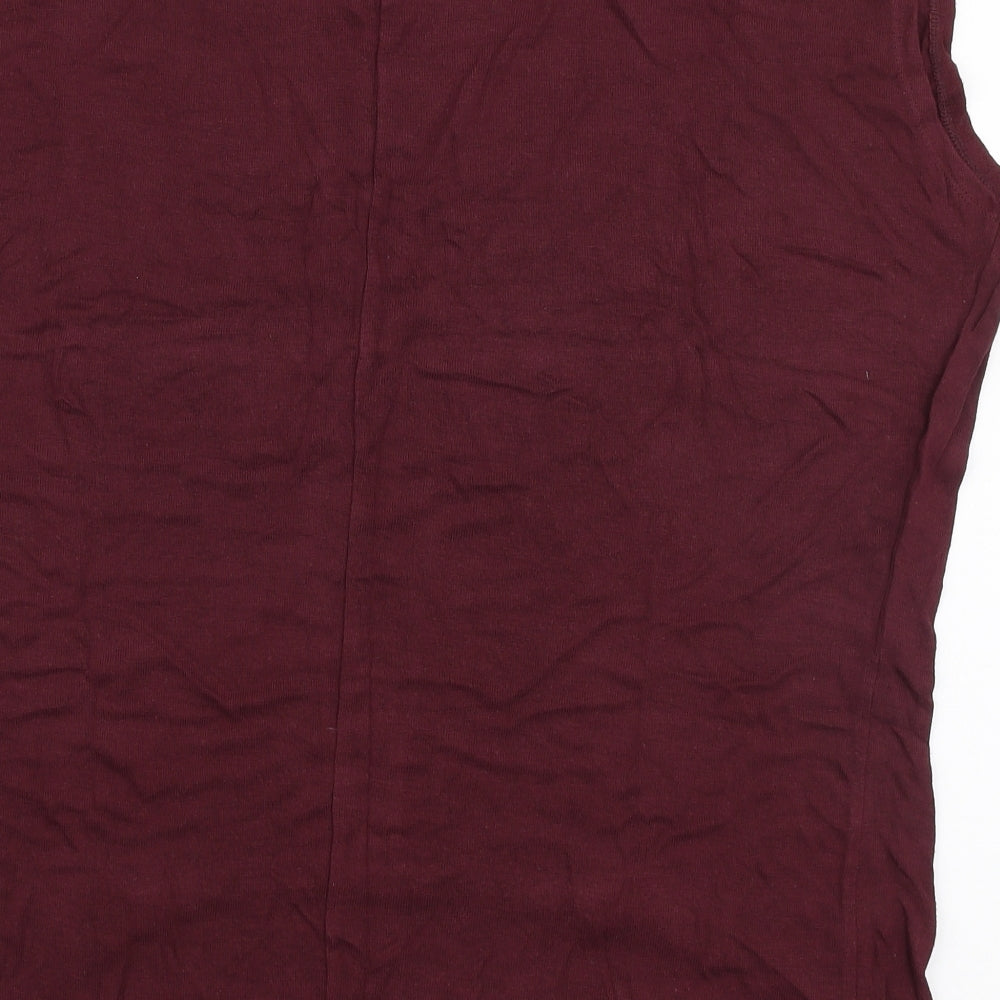 Womens UK Size 8 Topshop Purple Jersey T-Shirt