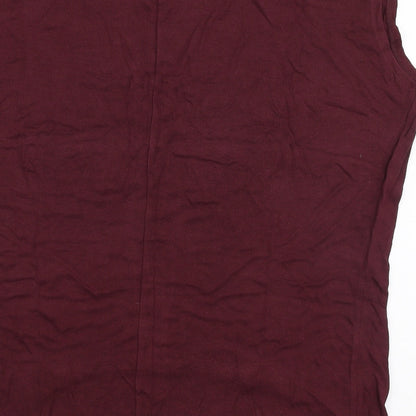 Womens UK Size 8 Topshop Purple Jersey T-Shirt