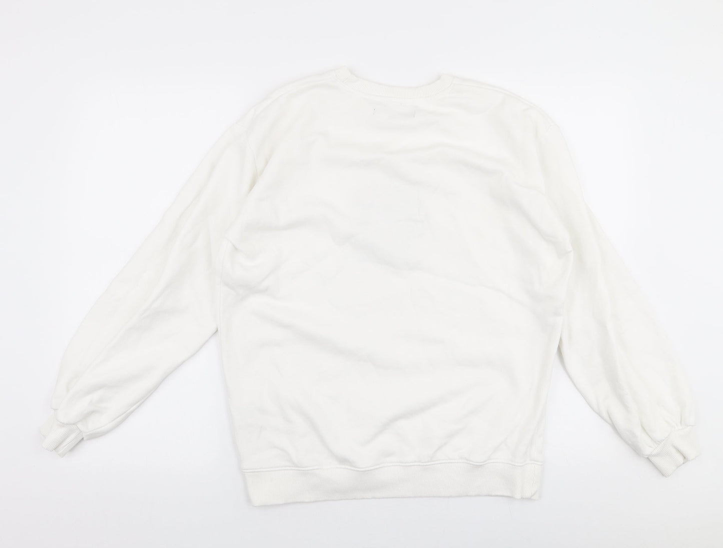 Threadble Womens White  Cotton Pullover Sweatshirt Size 8  Pullover - Zodiac