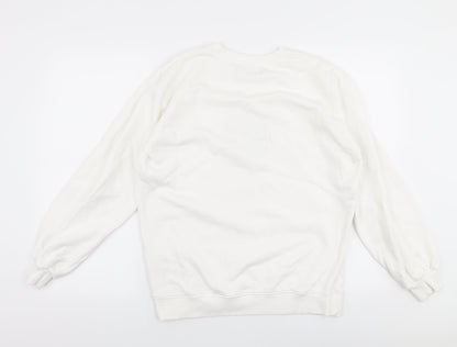 Threadble Womens White  Cotton Pullover Sweatshirt Size 8  Pullover - Zodiac