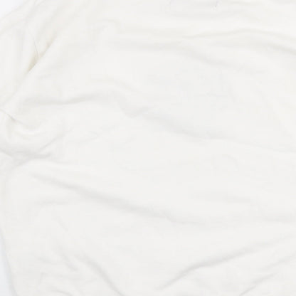 Threadble Womens White  Cotton Pullover Sweatshirt Size 8  Pullover - Zodiac