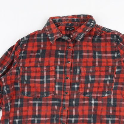 Womens UK Size 8 River Island Multicoloured Jersey Button-Up
