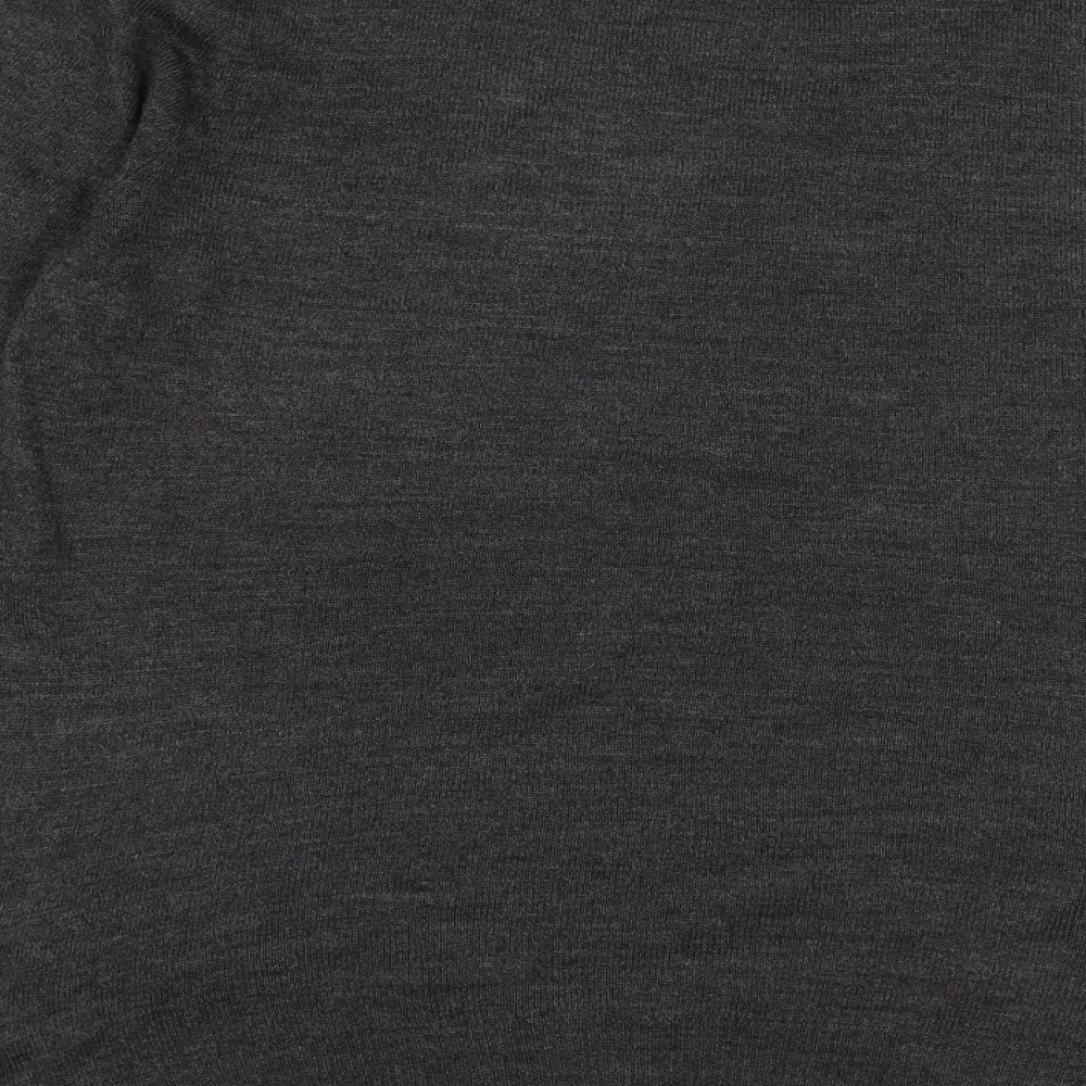 TU Mens Grey Round Neck  Acrylic Pullover Jumper Size M