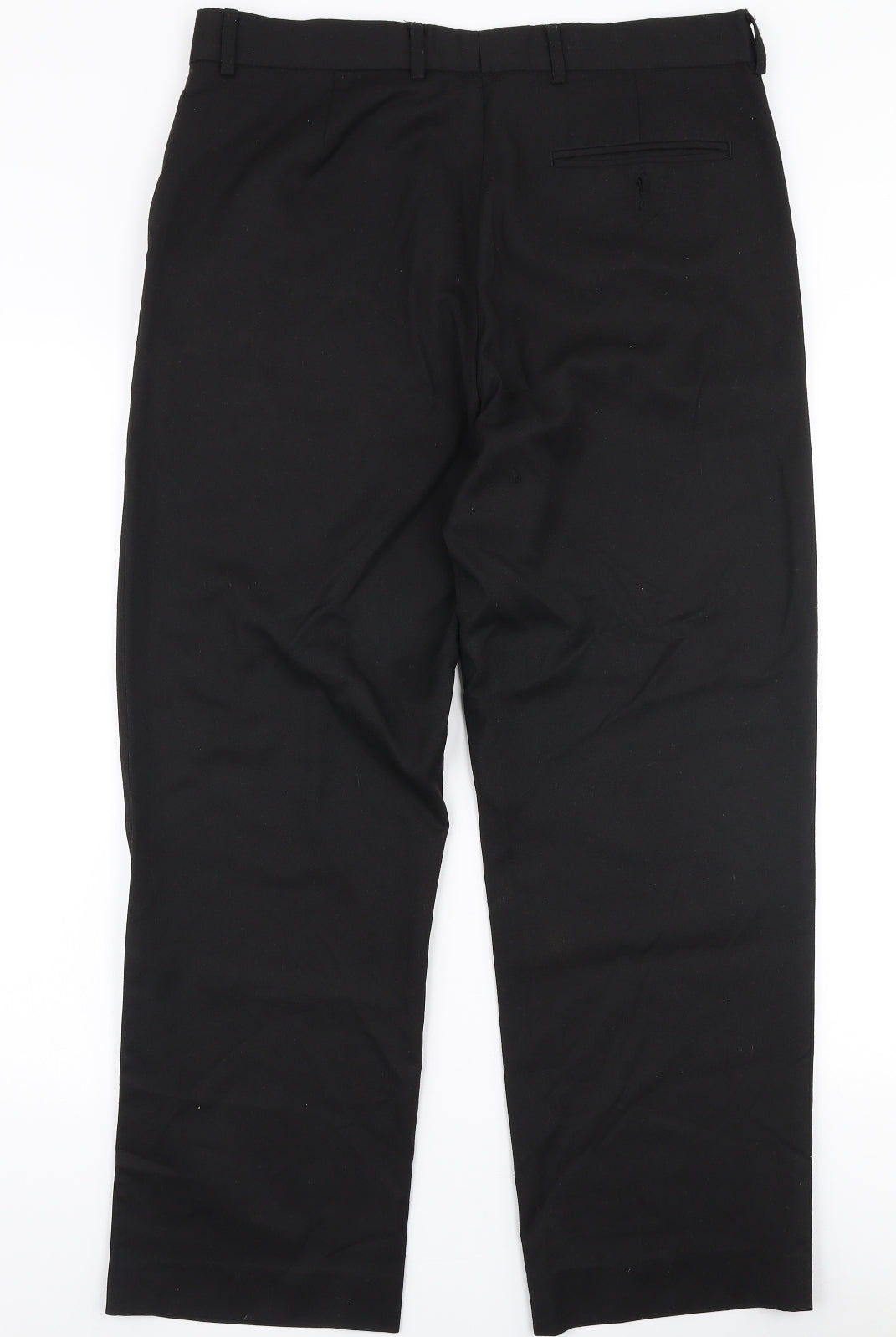 Taylor & Wright Mens Black  Polyester Trousers  Size 34 in L28 in Regular Zip