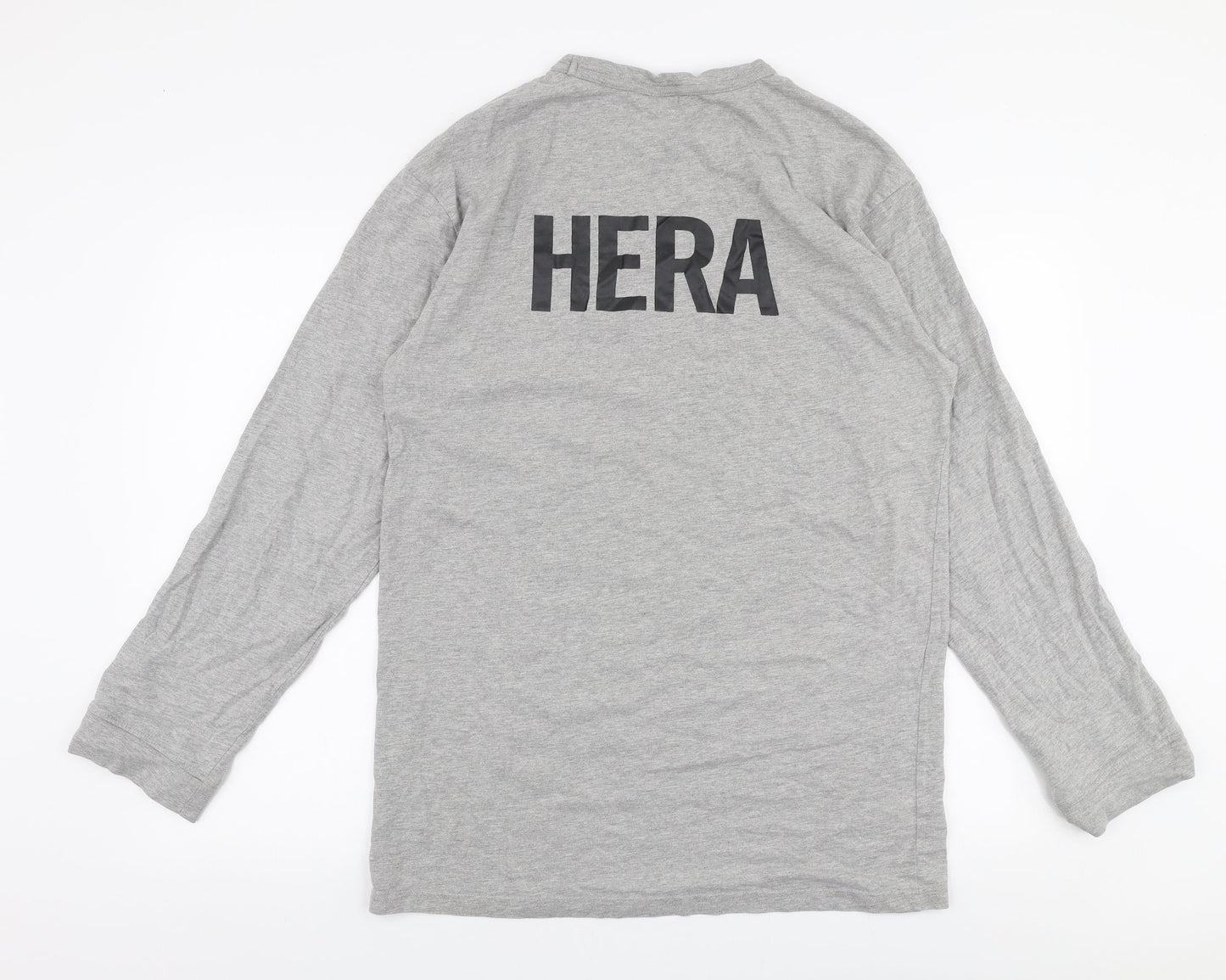 Hera  Mens Grey  Cotton  T-Shirt Size XS Round Neck