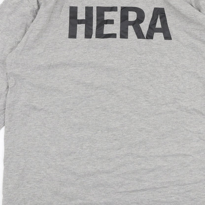 Hera  Mens Grey  Cotton  T-Shirt Size XS Round Neck