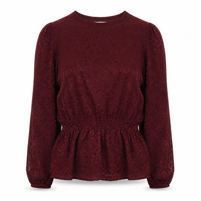 Womens UK Size 12 Papaya Red Basic Blouse