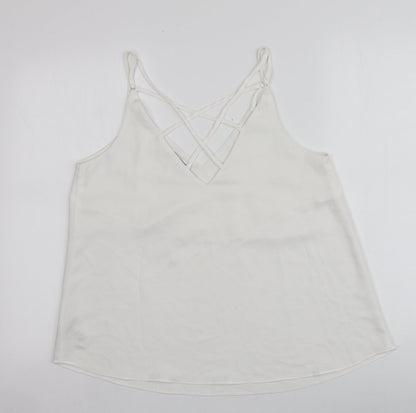 Womens UK Size 12 NEXT Ivory Basic Blouse