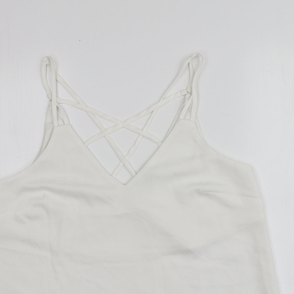 Womens UK Size 12 NEXT Ivory Basic Blouse