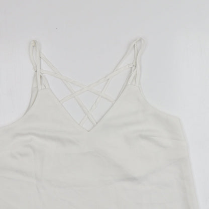 Womens UK Size 12 NEXT Ivory Basic Blouse