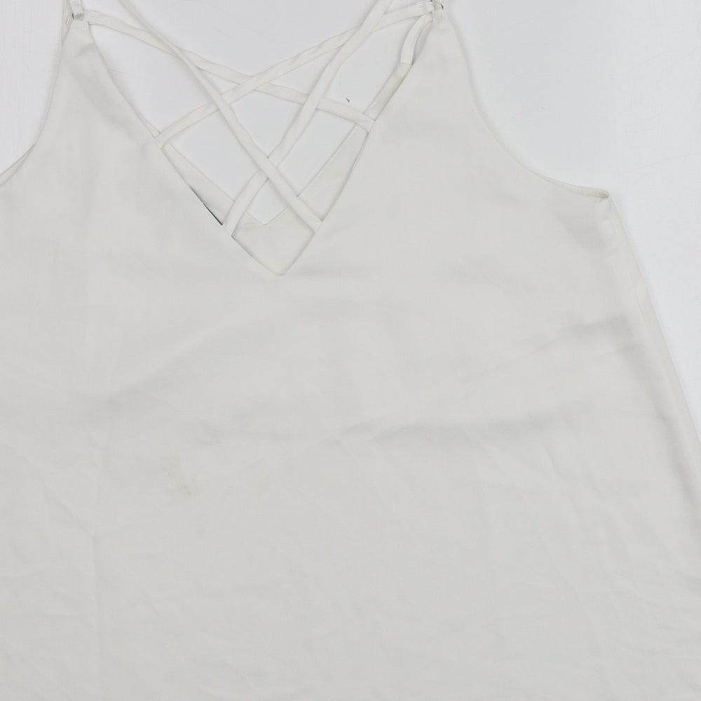 Womens UK Size 12 NEXT Ivory Basic Blouse