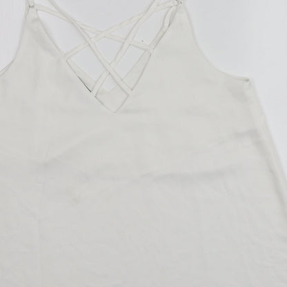 Womens UK Size 12 NEXT Ivory Basic Blouse