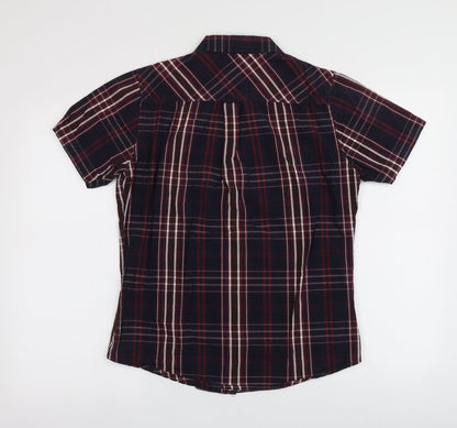 Mens UK Size S Twisted Soul Multicoloured  Button-Up Short Sleeve Casual Shirt
