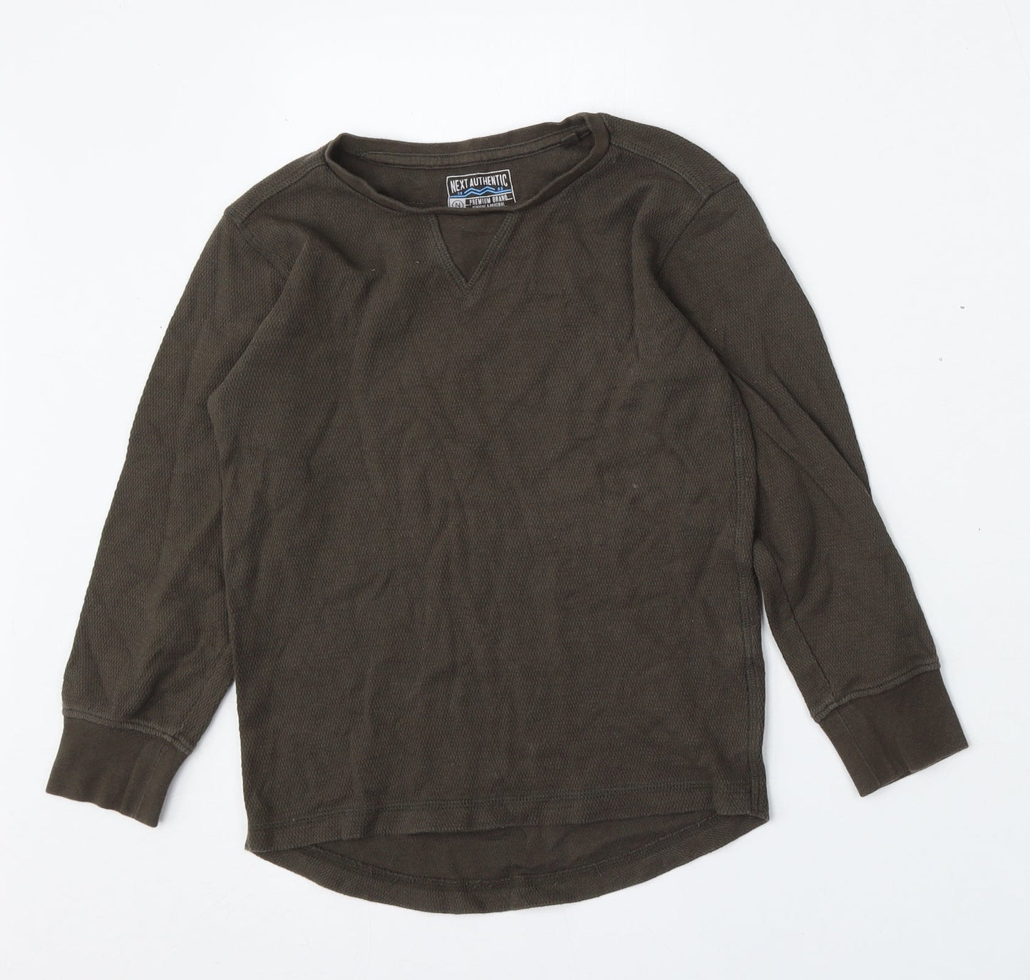 NEXT Boys Green Round Neck  Cotton Pullover Jumper Size 6 Years