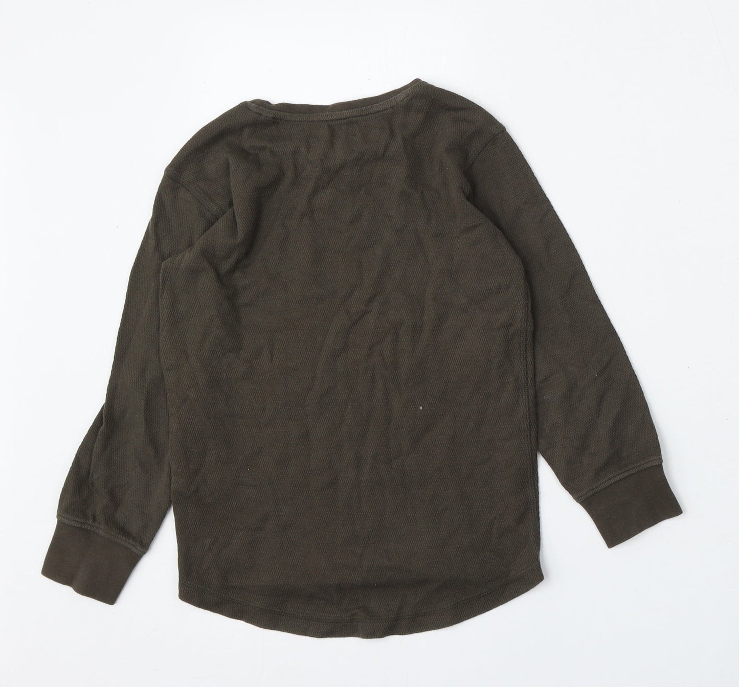 NEXT Boys Green Round Neck  Cotton Pullover Jumper Size 6 Years
