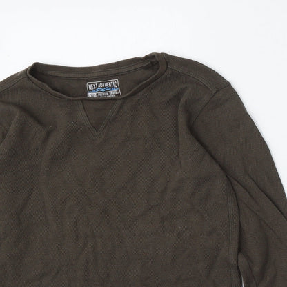NEXT Boys Green Round Neck  Cotton Pullover Jumper Size 6 Years