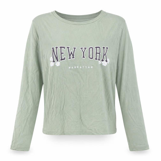 915 Generation Girls Green  Cotton Basic T-Shirt Size M Round Neck
