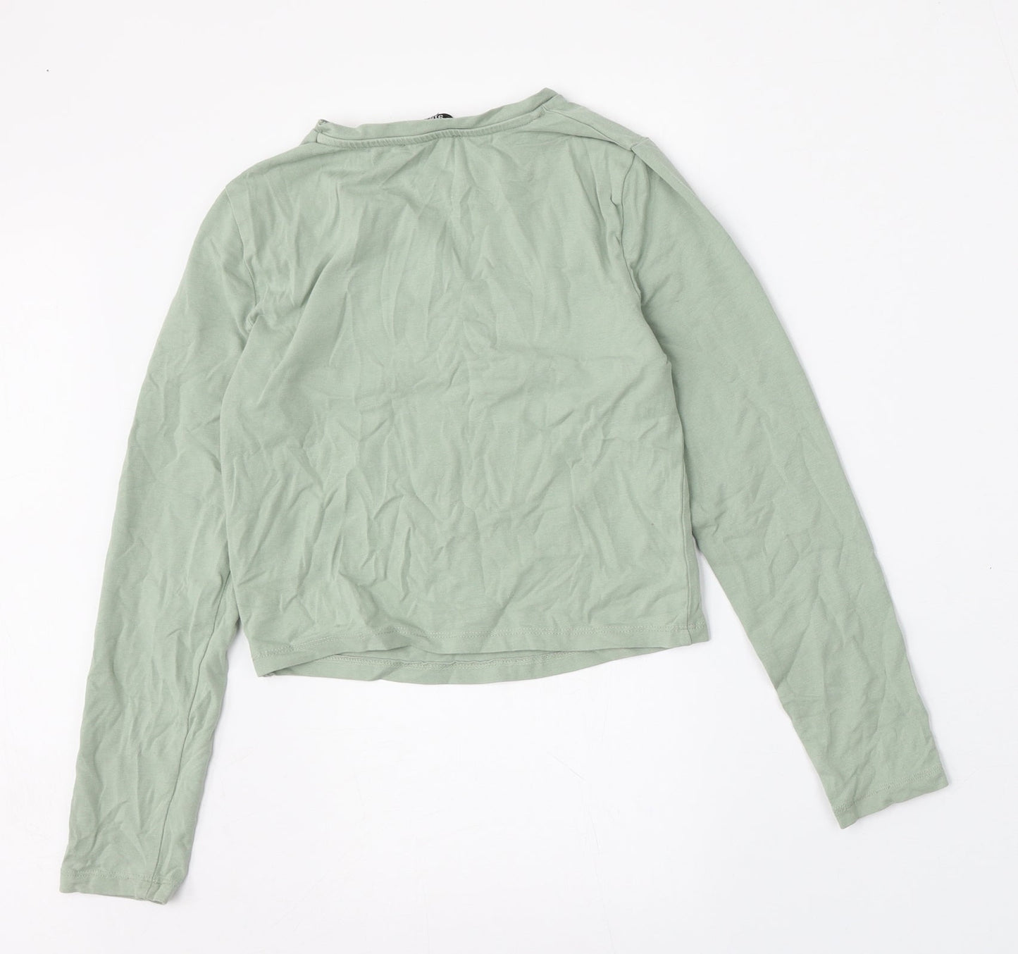 915 Generation Girls Green  Cotton Basic T-Shirt Size M Round Neck