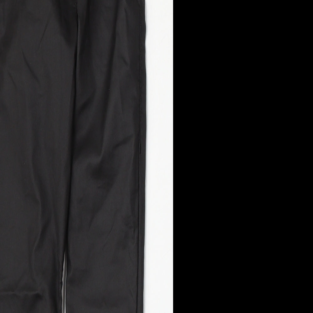 Topshop Womens Black  Polyurethane Skinny Jeans Size 25 L28 in Regular Button