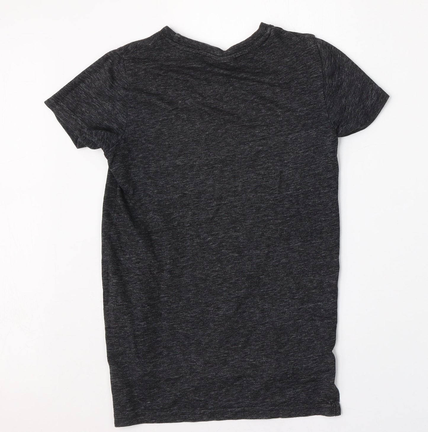NEXT Boys Grey  Cotton Basic T-Shirt Size 8 Years Round Neck  - Batman, Superman