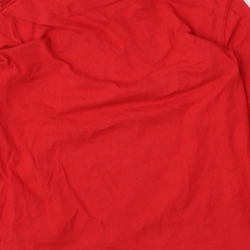Dunnes Stores Boys Red  Cotton Basic T-Shirt Size 8-9 Years Round Neck  - WiFi Child