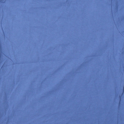 Primark Boys Blue  Polyester Basic T-Shirt Size 8-9 Years Round Neck