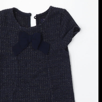 Young Dimension Girls Blue  Polyester Trapeze & Swing  Size 2-3 Years  Round Neck