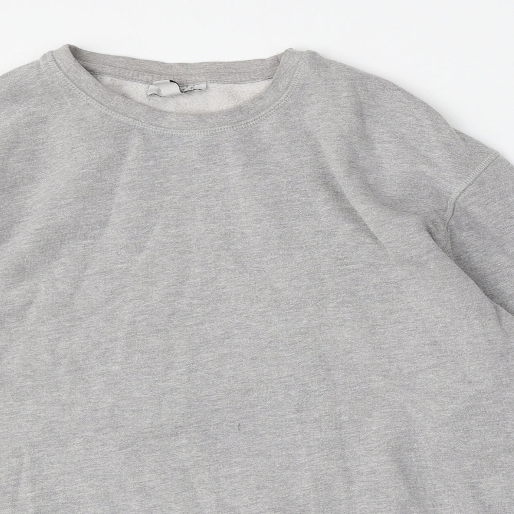 Topshop Mens Grey  Cotton Pullover Sweatshirt Size S