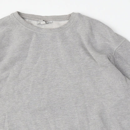 Topshop Mens Grey  Cotton Pullover Sweatshirt Size S