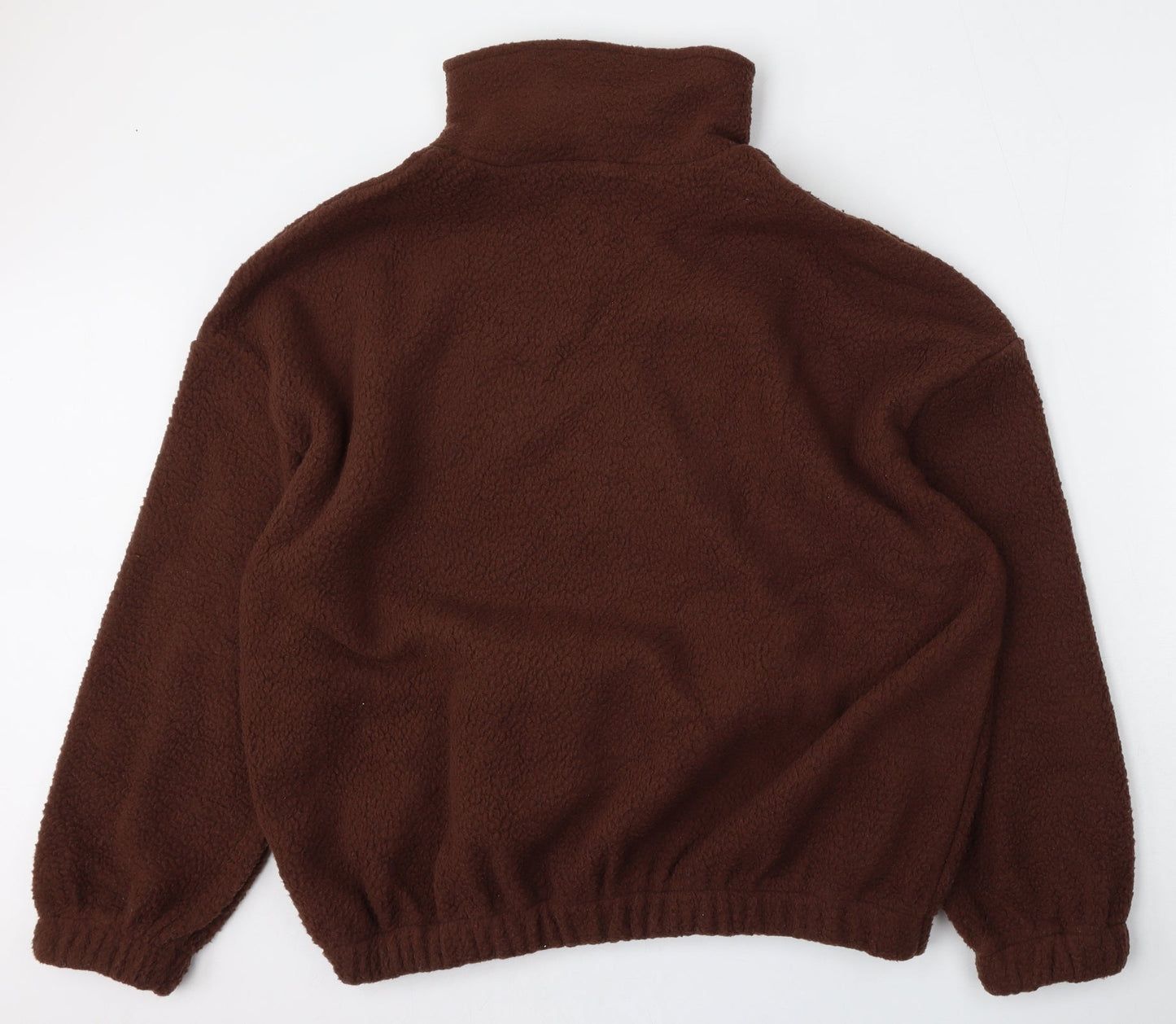 SheIn Womens Brown  Polyester Pullover Sweatshirt Size M  Zip