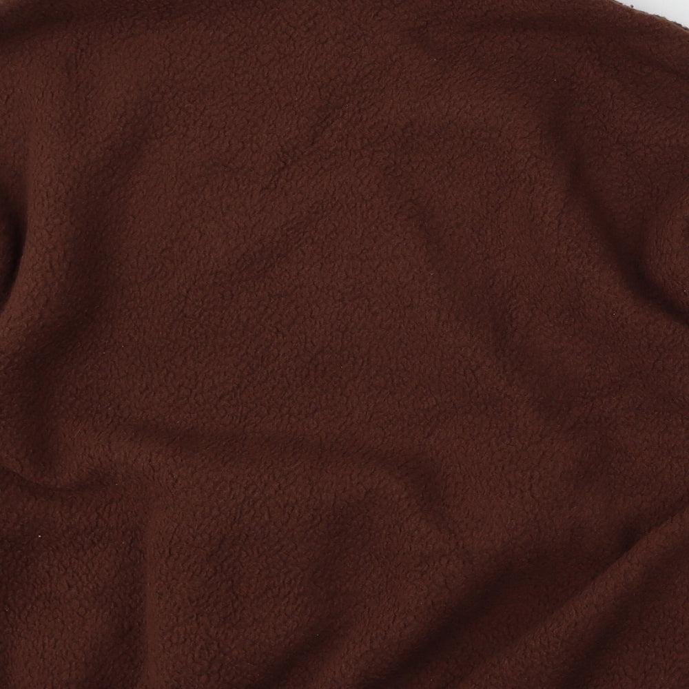 SheIn Womens Brown  Polyester Pullover Sweatshirt Size M  Zip