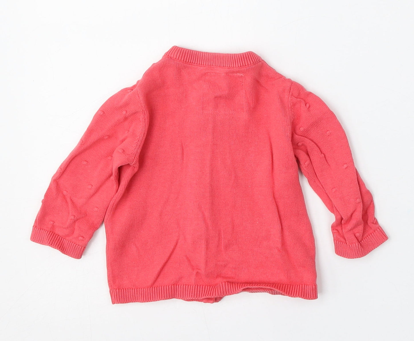 F&F Girls Pink  Cotton Cardigan Jumper Size 0-3 Months
