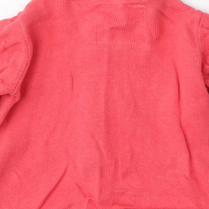 F&F Girls Pink  Cotton Cardigan Jumper Size 0-3 Months