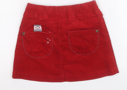 Dunnes Girls Red  Polyester A-Line Skirt Size 3-4 Years  Regular  - Kitten