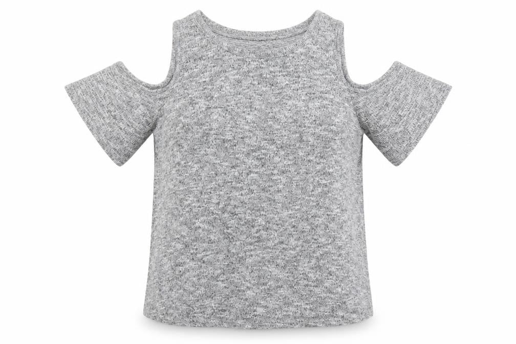 Womens UK Size 6 New Look Grey Basic T-Shirt