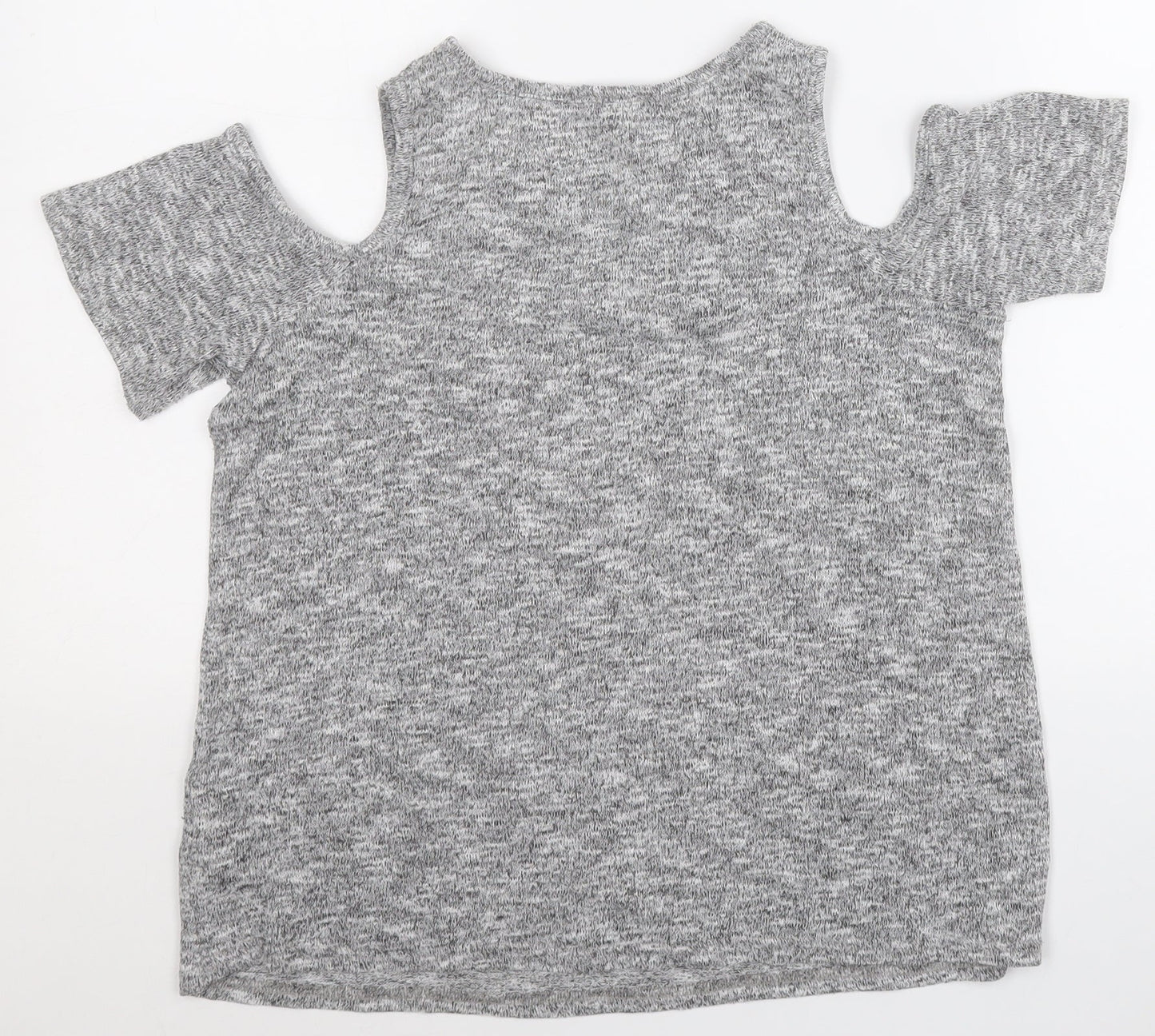 Womens UK Size 6 New Look Grey Basic T-Shirt