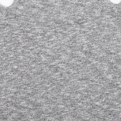 Womens UK Size 6 New Look Grey Basic T-Shirt
