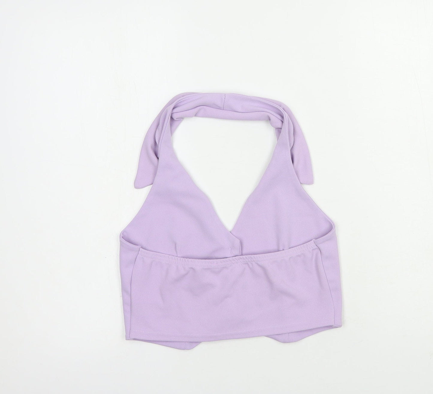 Womens UK Size 4 Missguided Purple Cropped Tank