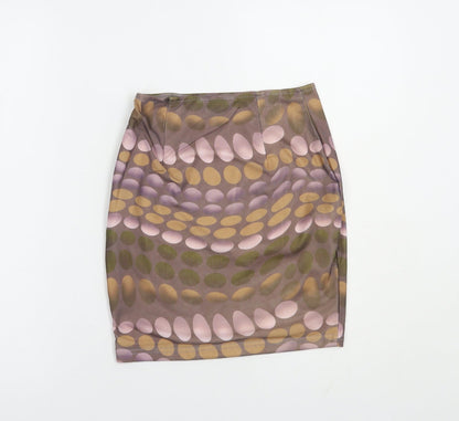 NaaNaa Womens Purple Geometric Polyester Mini Skirt Size 8   Zip