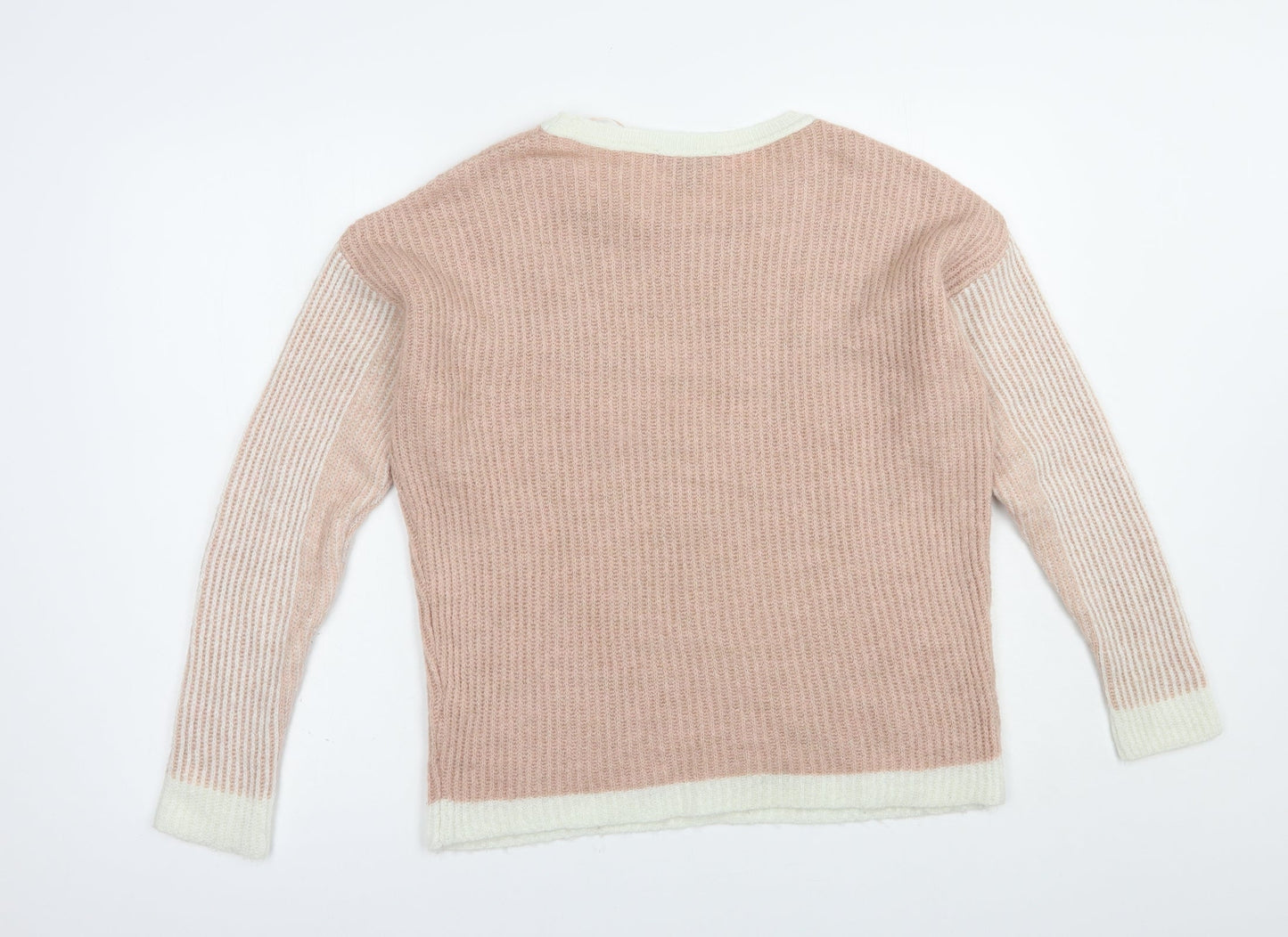 Atmosphere Womens Pink Crew Neck  Acrylic Pullover Jumper Size 12