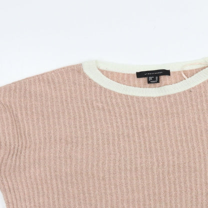 Atmosphere Womens Pink Crew Neck  Acrylic Pullover Jumper Size 12