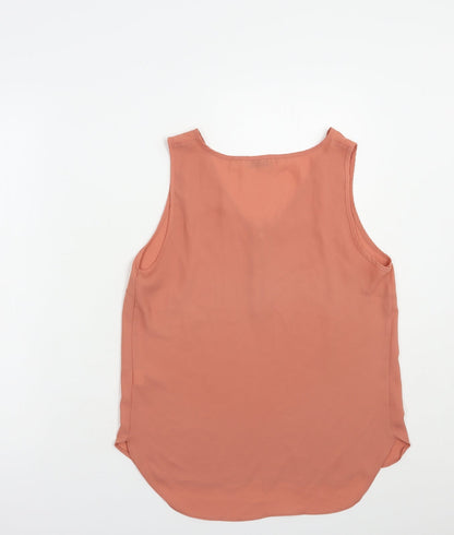 Papaya Womens Pink  Polyester Basic Blouse Size 10 V-Neck