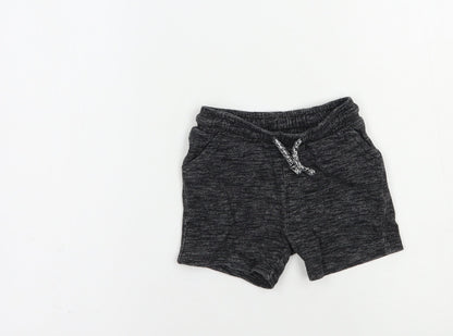 Matalan Baby Grey  Cotton Cropped Trousers Size 9-12 Months  Drawstring