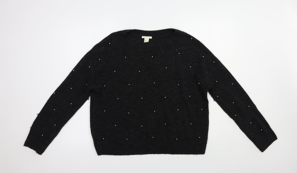 Womens UK Size S H&M Grey Pullover Jumper