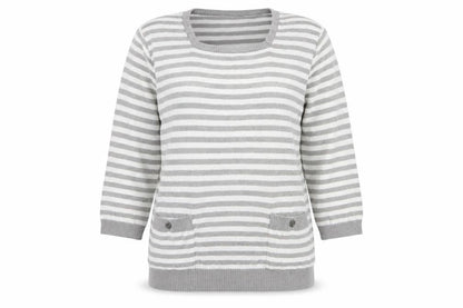 Womens UK Size M Preworn Grey Pullover Jumper